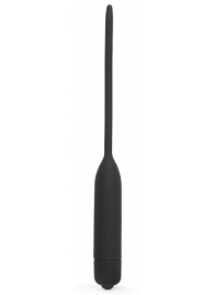 Черный уретральный виброплаг Silicone Vibrating Urethral Dilator - 21 см. - Lovetoy - купить с доставкой во Владивостоке