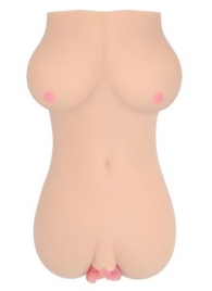 Телесный вибромастурбатор-вагина Clara OnaHole с имитацией груди - KOKOS - во Владивостоке купить с доставкой