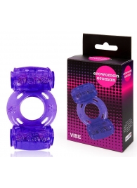Фиолетовое эрекционное кольцо в двумя вибропулями - Erowoman-Eroman - во Владивостоке купить с доставкой