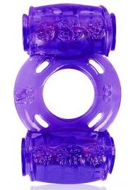 Фиолетовое эрекционное кольцо в двумя вибропулями - Erowoman-Eroman - во Владивостоке купить с доставкой