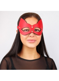Красно-черная игровая маска с ушками - Notabu - купить с доставкой во Владивостоке