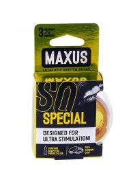 Презервативы с точками и рёбрами в пластиковом кейсе MAXUS Special - 3 шт. - Maxus - купить с доставкой во Владивостоке
