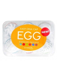 Набор из 6 мастурбаторов Tenga EGG Easy Beat с различным рельефом - Tenga - во Владивостоке купить с доставкой