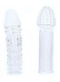 Комплект из 2 прозрачных насадок на пенис PENIS EXTENDER PACK - Dream Toys - во Владивостоке купить с доставкой