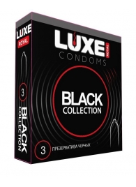Черные презервативы LUXE Royal Black Collection - 3 шт. - Luxe - купить с доставкой во Владивостоке