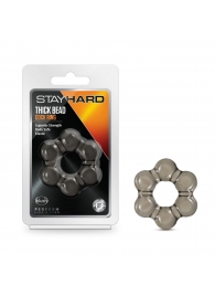 Дымчатое эрекционное кольцо Stay Hard Thick Bead Cock Ring - Blush Novelties - во Владивостоке купить с доставкой