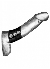 Широкое лассо-утяжка на пенис с металлическими кнопками - Джага-Джага - во Владивостоке купить с доставкой