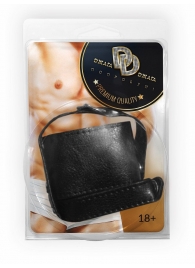 Черная утяжка на пенис и мошонку с кольцом - Джага-Джага - купить с доставкой во Владивостоке