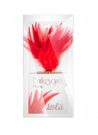 Красный перьевой тиклер Plume - 23 см. - Lola Lingerie - купить с доставкой во Владивостоке