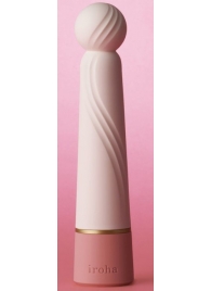 Нежно-розовый вибратор с шаровидной мягкой головкой IROHA Rin+ Sango - 16 см. - Tenga