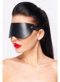 Черная кожаная маска без прорезей для глаз - Джага-Джага - купить с доставкой во Владивостоке