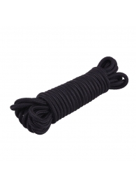 Хлопковая черная верёвка для любовных игр Mini Silk Rope - 10 м. - Chisa - купить с доставкой во Владивостоке