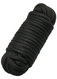 Черная верёвка для бондажа и декоративной вязки - 10 м. - Eroticon - купить с доставкой во Владивостоке