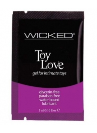 Лубрикант на водной основе для использования с игрушками WICKED Toy Love - 3 мл. - Wicked - купить с доставкой во Владивостоке