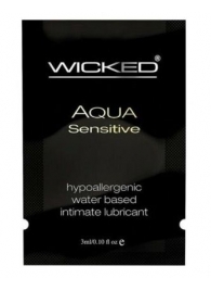 Мягкий лубрикант на водной основе WICKED AQUA Sensitive - 3 мл. - Wicked - купить с доставкой во Владивостоке