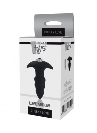 Черная анальная вибровтулка SINGLE SPEED LOVE ARROW PLUG - 9 см. - Dream Toys