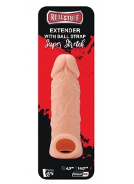 Телесная насадка EXTENDER WITH BALL STRAP 5.5 - 14 см. - Dream Toys - во Владивостоке купить с доставкой