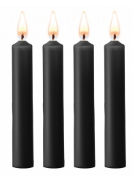Набор из 4 черных восковых свечей Teasing Wax Candles - Shots Media BV - купить с доставкой во Владивостоке