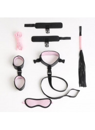 Черно-розовый эротический набор из 7 предметов - Сима-Ленд - купить с доставкой во Владивостоке