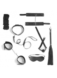 Черный эротический набор из 8 предметов - Сима-Ленд - купить с доставкой во Владивостоке