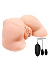 Телесная вибровагина Julie с 2 рабочими отверстиями - Baile - во Владивостоке купить с доставкой