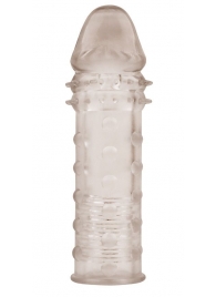 Дымчатая удлиняющая насадка на пенис Extra Texture Sleeve - 16,2 см. - Chisa - во Владивостоке купить с доставкой