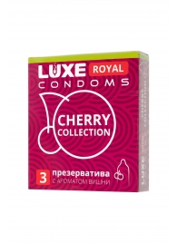 Презервативы с ароматом вишни LUXE Royal Cherry Collection - 3 шт. - Luxe - купить с доставкой во Владивостоке