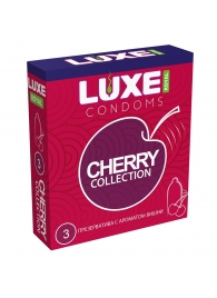 Презервативы с ароматом вишни LUXE Royal Cherry Collection - 3 шт. - Luxe - купить с доставкой во Владивостоке