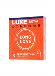 Презервативы с продлевающим эффектом LUXE Royal Long Love - 3 шт. - Luxe - купить с доставкой во Владивостоке