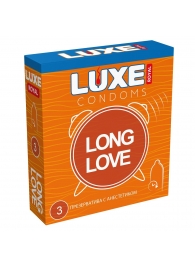 Презервативы с продлевающим эффектом LUXE Royal Long Love - 3 шт. - Luxe - купить с доставкой во Владивостоке