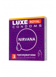 Презервативы с увеличенным количеством смазки LUXE Royal Nirvana - 3 шт. - Luxe - купить с доставкой во Владивостоке