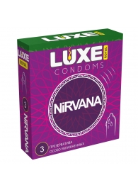 Презервативы с увеличенным количеством смазки LUXE Royal Nirvana - 3 шт. - Luxe - купить с доставкой во Владивостоке