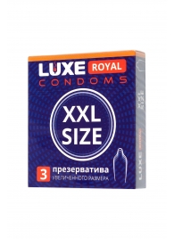 Презервативы увеличенного размера LUXE Royal XXL Size - 3 шт. - Luxe - купить с доставкой во Владивостоке