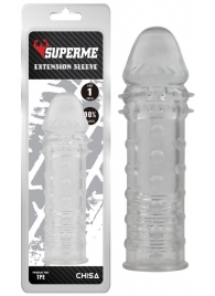 Прозрачная реалистичная насадка на пенис Extra Texture Sleeve - 16,2 см. - Chisa - во Владивостоке купить с доставкой