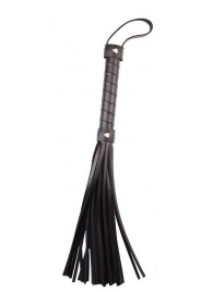 Черная многохвостая плеть Pleasure Whip - 46 см. - Chisa - купить с доставкой во Владивостоке