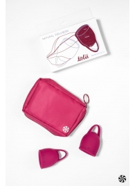 Набор из 2 малиновых менструальных чаш Peony - Lola Games - купить с доставкой во Владивостоке