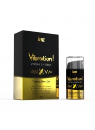 Жидкий интимный гель с эффектом вибрации Vibration! Vodka Energy - 15 мл. - INTT - купить с доставкой во Владивостоке
