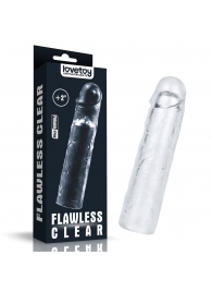 Прозрачная насадка-удлинитель Flawless Clear Penis Sleeve Add 2 - 19 см. - Lovetoy - во Владивостоке купить с доставкой