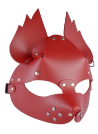 Красная кожаная маска  Белочка - Sitabella - купить с доставкой во Владивостоке