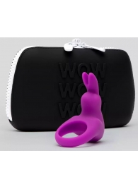 Фиолетовое эрекционное виброкольцо Happy Rabbit Cock Ring Kit - Happy Rabbit - во Владивостоке купить с доставкой