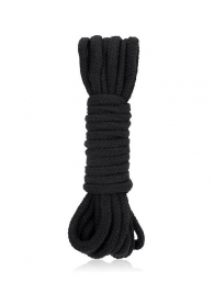 Черная хлопковая веревка для бондажа - 5 м. - Lux Fetish - купить с доставкой во Владивостоке