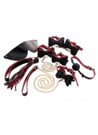 Черно-красный бондажный набор Bow-tie - ToyFa - купить с доставкой во Владивостоке