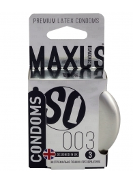 Экстремально тонкие презервативы в железном кейсе MAXUS Extreme Thin - 3 шт. - Maxus - купить с доставкой во Владивостоке