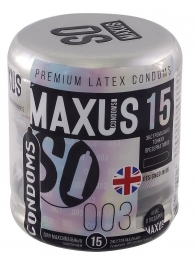 Экстремально тонкие презервативы MAXUS Extreme Thin - 15 шт. - Maxus - купить с доставкой во Владивостоке