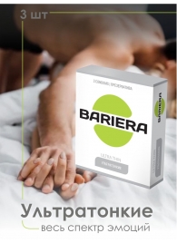 Ультратонкие презервативы Bariera Ultra Thin - 3 шт. - Bariera - купить с доставкой во Владивостоке