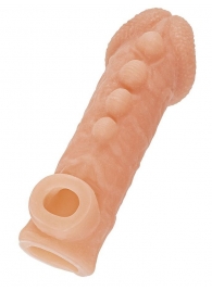 Телесная закрытая насадка с шишечками Cock Sleeve Size S - 13,8 см. - KOKOS - во Владивостоке купить с доставкой