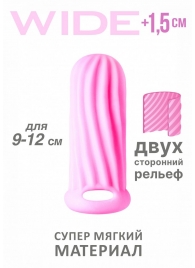 Розовый фаллоудлинитель Homme Wide - 11 см. - Lola Games - во Владивостоке купить с доставкой