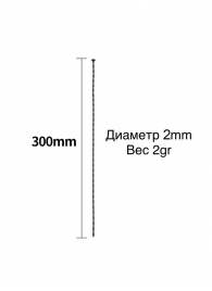 Черный уретральный стимулятор - 30 см. - Rubber Tech Ltd - купить с доставкой во Владивостоке