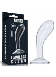 Прозрачный стимулятор простаты Flawless Clear Prostate Plug - 15 см. - Lovetoy - во Владивостоке купить с доставкой