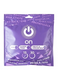 Цветные ароматизированные презервативы ON) Fruit   Color - 15 шт. - ON) - купить с доставкой #SOTBIT_REGIONS_UF_V_REGION_NAME#